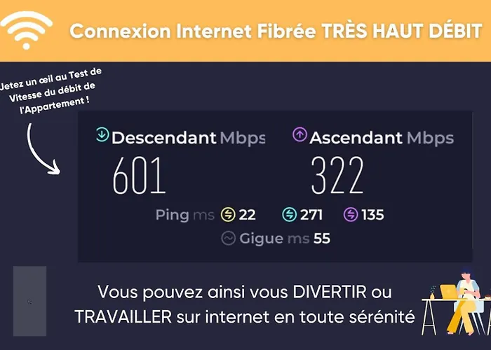 Appartement 3 Chambres, Premium Avec Fibre, Centre Aurillac